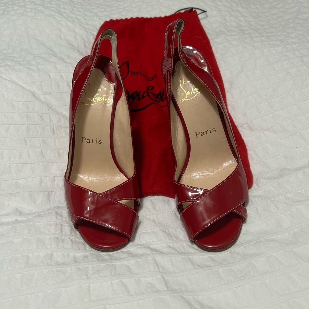 Christian Louboutin Red Slingback Heels